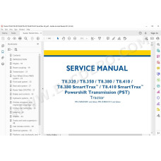 New Holland Tractor T8.320 T8.350 T8.380 T8.410 Tier 4B service manual