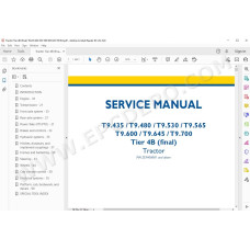 New Holland Tractor T9.435 T9.480 T9.530 Tier 4b EU service manual