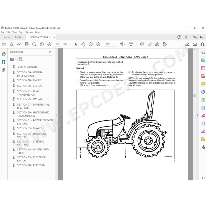 New Holland Tractor TC29DA TC33DA service manual