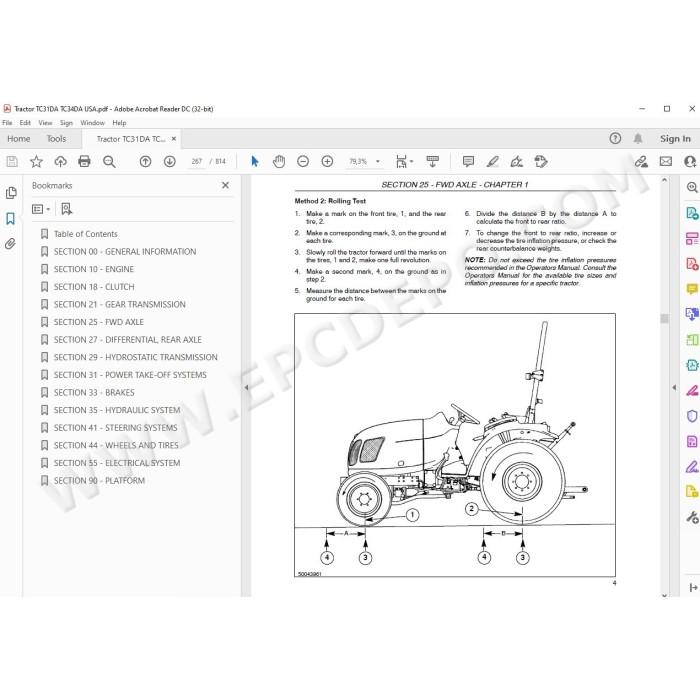 New Holland Tractor TC31DA TC34DA service manual