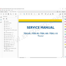 New Holland Tractor TD5.85 TD5.95 TD5.105 TD5.115 service manual