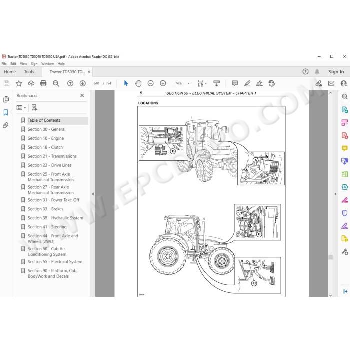 New Holland Tractor TD5030 TD5040 TD5050 service manual