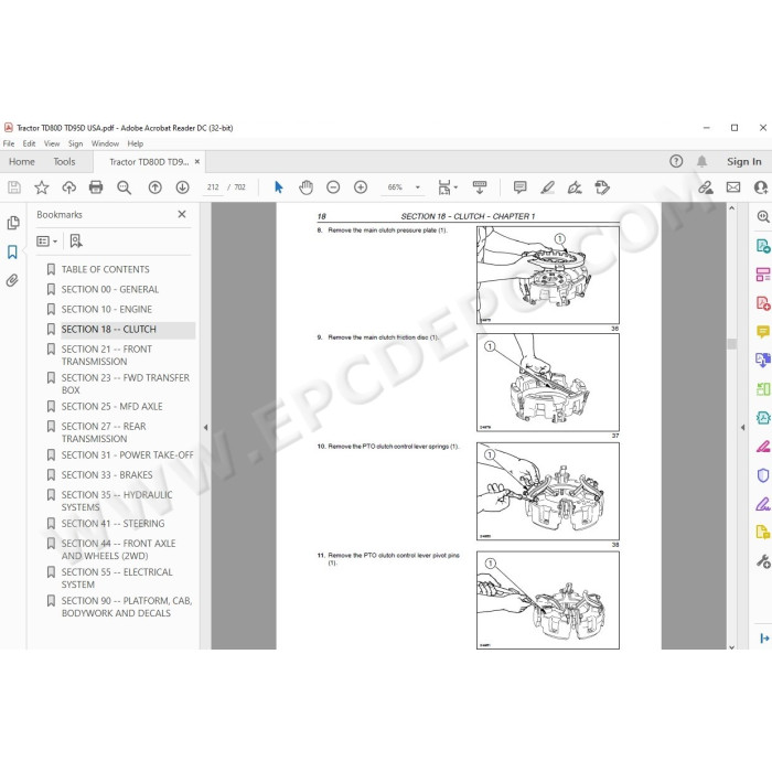 New Holland Tractor TD80D TD95D service manual