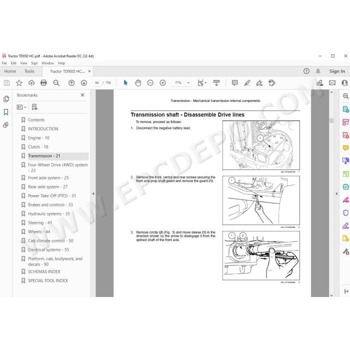 New Holland Tractor TD95D HC service manual