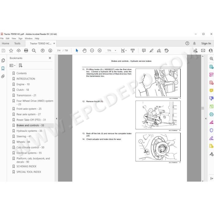 New Holland Tractor TD95D HC service manual