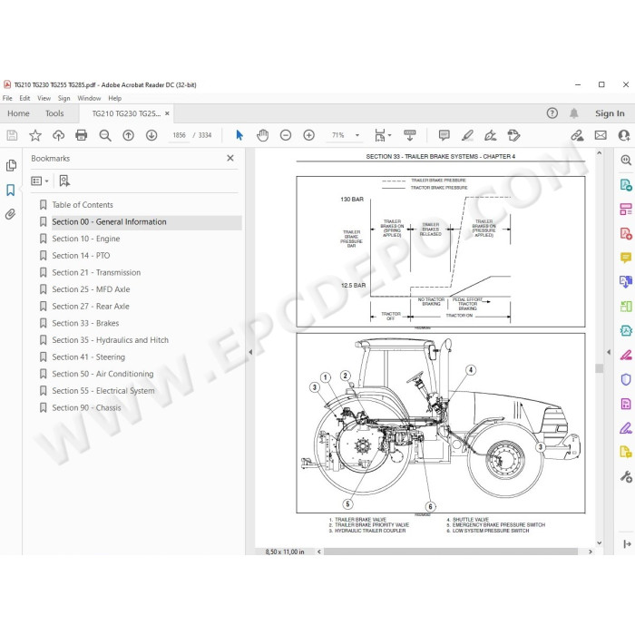 New Holland Tractor TG210 TG230 TG255 TG285 service manual