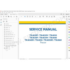 New Holland Tractor TK4020F TK4020V TK4030 TK4030F TK4030V service manual