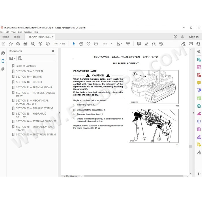 New Holland Tractor TK75VA TK80A TK80MA service manual