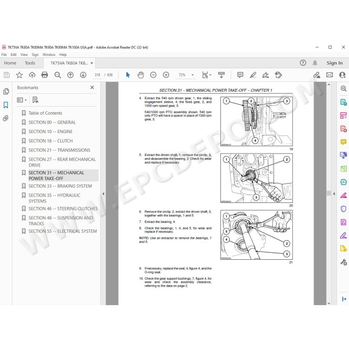 New Holland Tractor TK75VA TK80A TK80MA service manual