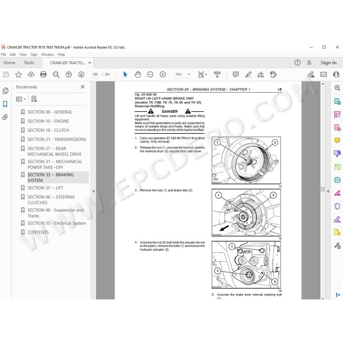 New Holland Tractor TK76 TK85 TK85M service manual