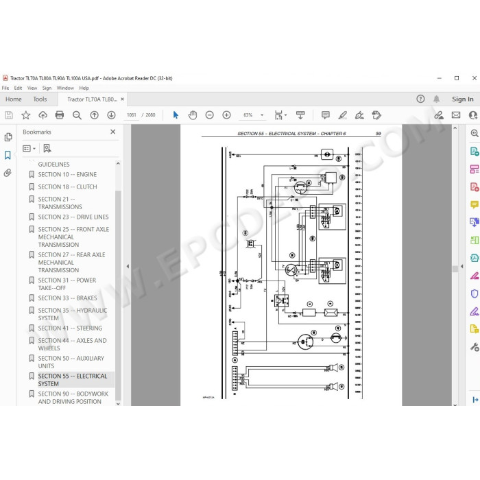 New Holland Tractor TL70A TL80A TL90A TL100A service manual