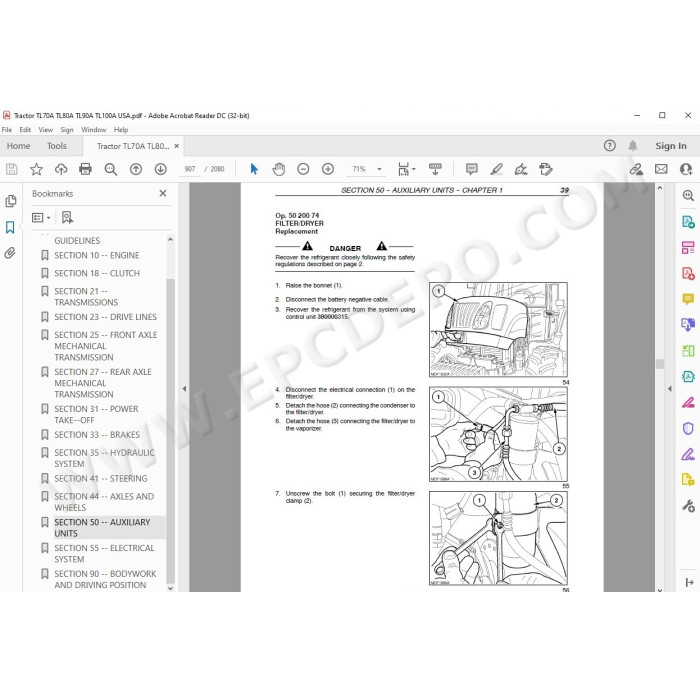 New Holland Tractor TL70A TL80A TL90A TL100A service manual