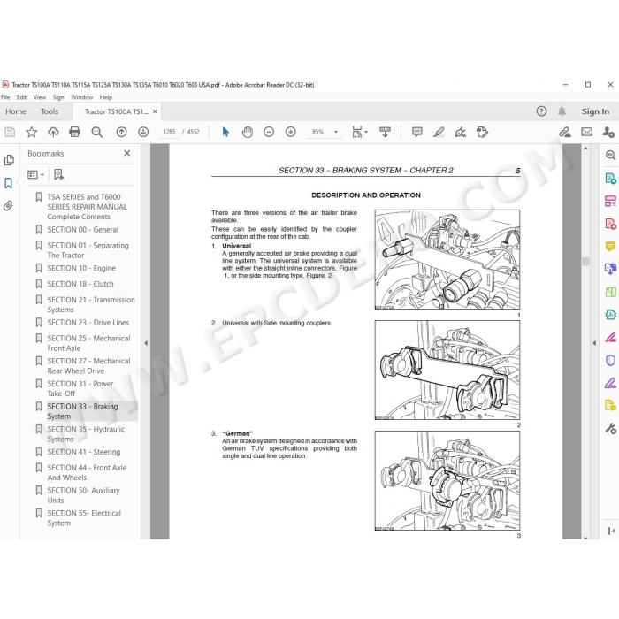 New Holland Tractor T6010 T6020 T6030 T6050 T6070 service manual