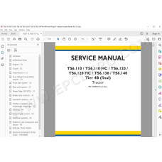 New Holland Tractor TS6.110 HC TS6.120 HC Tier 4B service manual