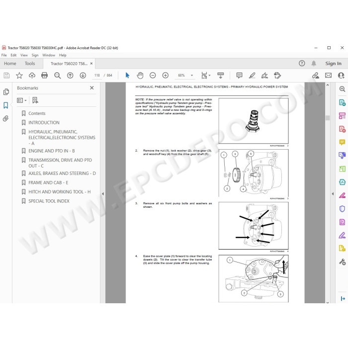 New Holland Tractor TS6020 TS6030 TS6030HC service manual