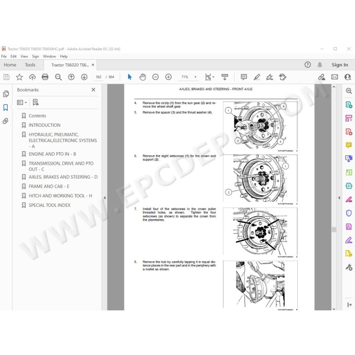 New Holland Tractor TS6020 TS6030 TS6030HC service manual