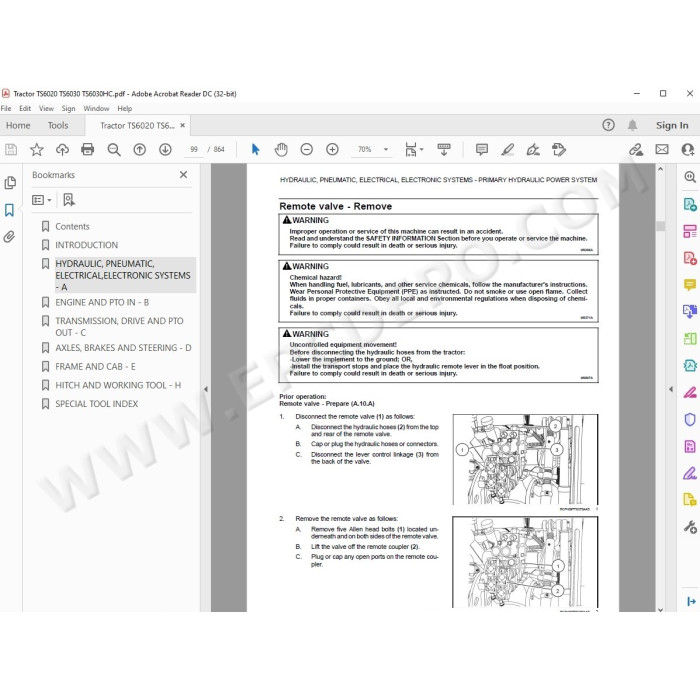 New Holland Tractor TS6020 TS6030 TS6030HC service manual