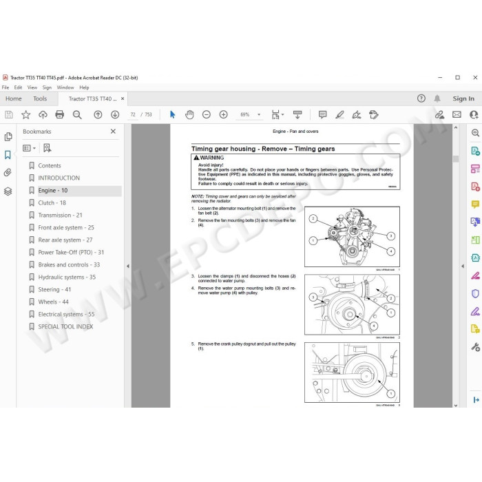 New Holland Tractor TT35 TT40 TT45 service manual