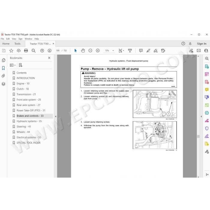 New Holland Tractor TT35 TT40 TT45 service manual