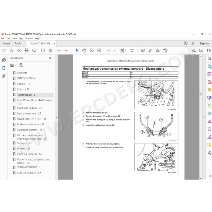 New Holland Tractor TT3840F TT3840 TT4030 TT3880F service manual