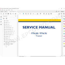 New Holland Tractor TT4.55 TT4.75 Tier 1 service manual