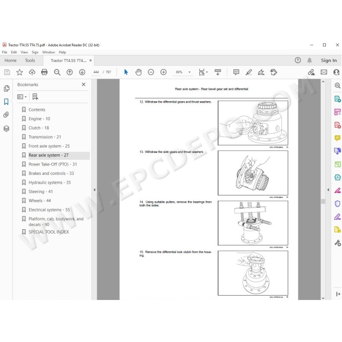 New Holland Tractor TT4.55 TT4.75 Tier 1 service manual