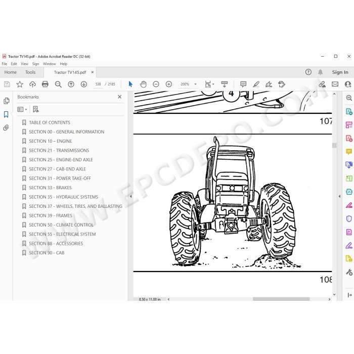 New Holland Tractor TV145 service manual