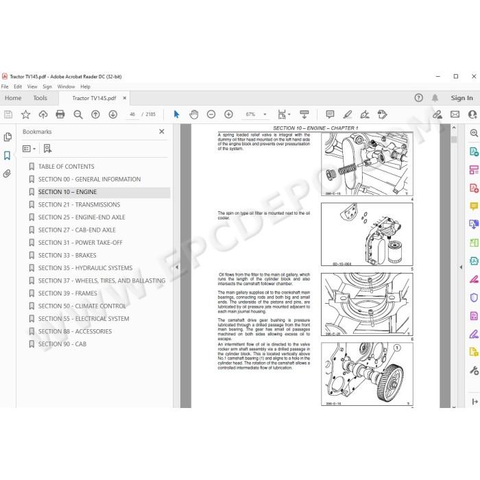 New Holland Tractor TV145 service manual