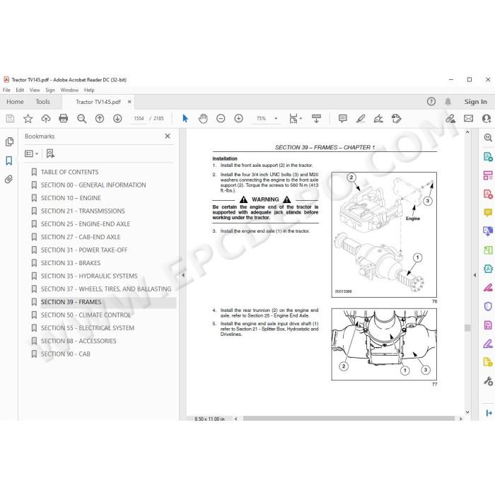 New Holland Tractor TV145 service manual