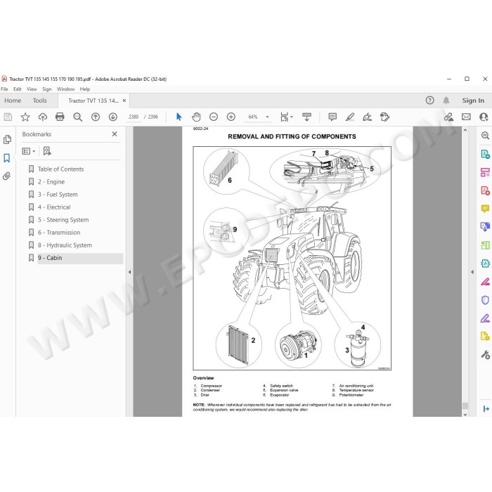 New Holland Tractor TVT 135 145 155 170 190 195 service manual