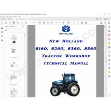 New Holland Tractor 8160 8260 8360 8560 service manual