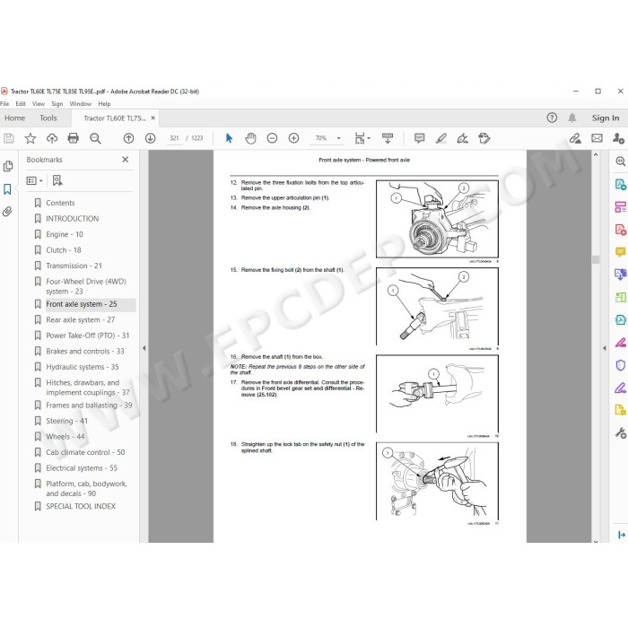 New Holland Tractor TL60E TL75E TL85E TL95E service manual
