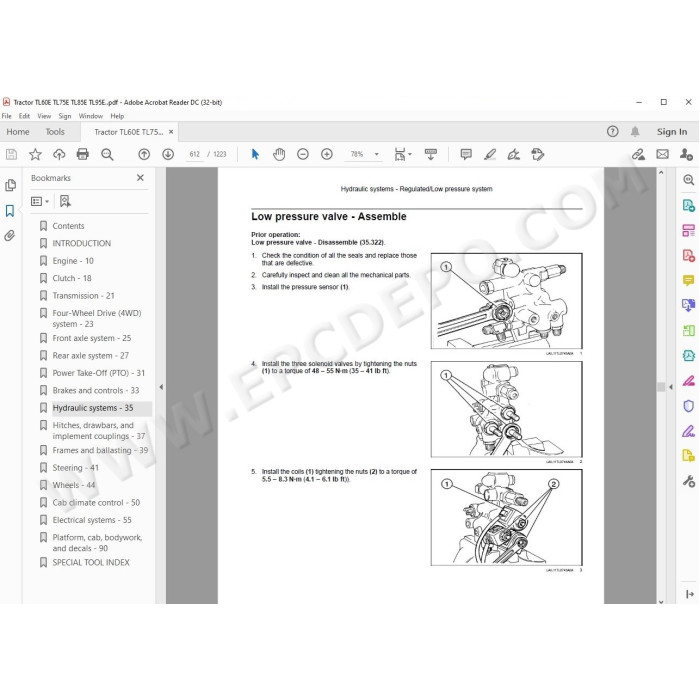 New Holland Tractor TL60E TL75E TL85E TL95E service manual