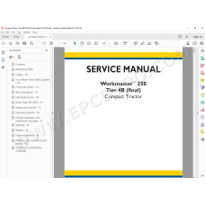 New Holland Tractor Workmaster 25S Tier 4B service manual