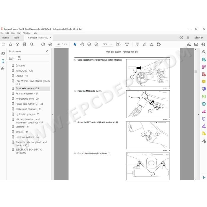 New Holland Tractor Workmaster 25S Tier 4B service manual