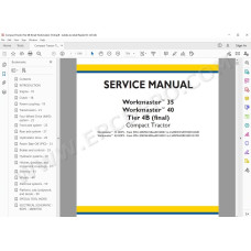 New Holland Tractor Workmaster 35 40 Tier 4B service manual