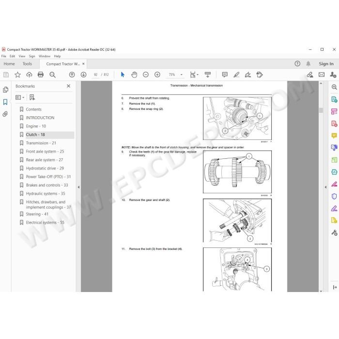 New Holland Tractor Workmaster 35 40 service manual