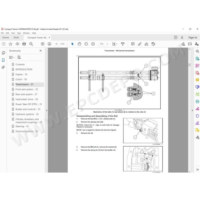 New Holland Tractor Workmaster 35 40 service manual