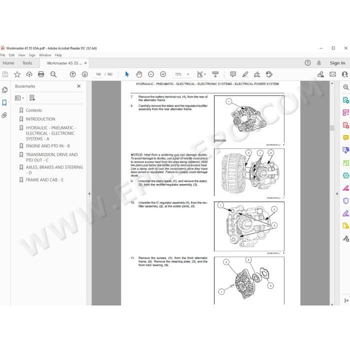 New Holland Tractor Workmaster 45 55 service manual