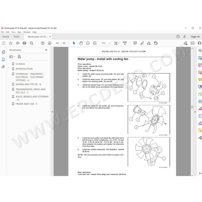New Holland Tractor Workmaster 45 55 service manual
