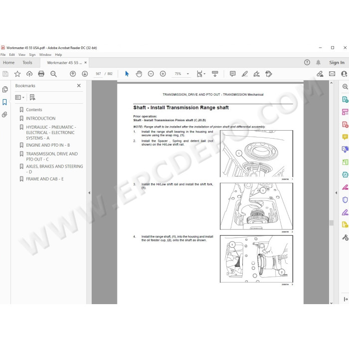 New Holland Tractor Workmaster 45 55 service manual