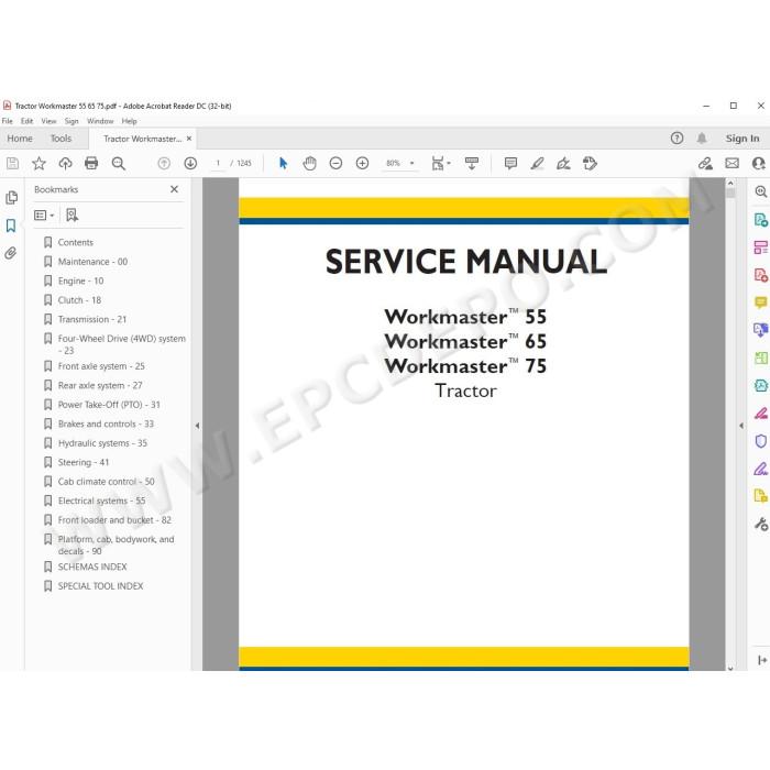 New Holland Tractor Workmaster 55 65 75 service manual