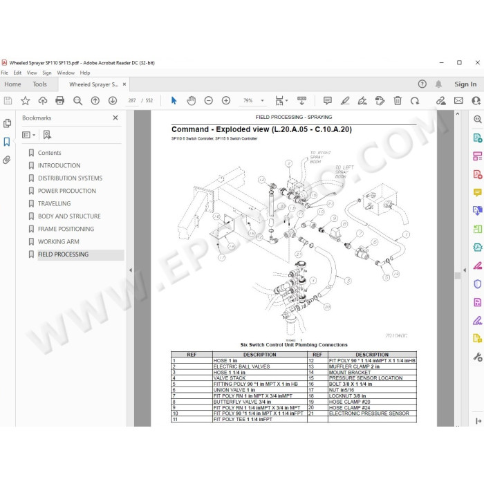 New Holland Sprayer SF110 SF115 service manual