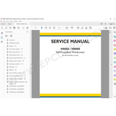 New Holland Self-Propelled Windrower H8060 H8080 service manual