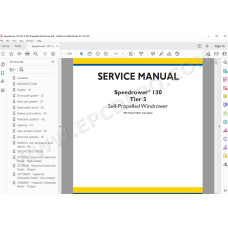 New Holland Self-Propelled Windrower Speedrower 130 Tier 3 service manual