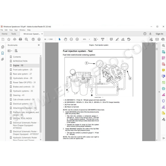 New Holland Self-Propelled Windrower Speedrower 130 service manual