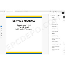 New Holland Self-Propelled Windrower Speedrower 160 Tier 4b service manual