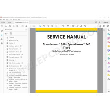 New Holland Self-Propelled Windrower Speedrower 200, 240 Tier 3 service manual