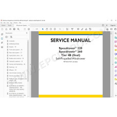 New Holland Self-Propelled Windrower Speedrower 220, 260 Tier 4B service manual