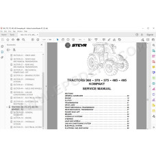 Steyr Tractor 360 370 375 485 495 Kompakt service manual
